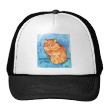 Gato anaranjado gorros bordados