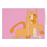 Gato anaranjado tarjetón