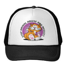 Gato animal del abuso gorra