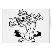 Gato asustadizo tarjeta