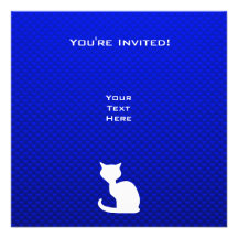 Gato azul anuncio personalizado