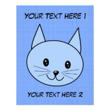 Gato azul lindo comunicado personalizado