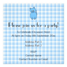 Gato azul lindo invitación