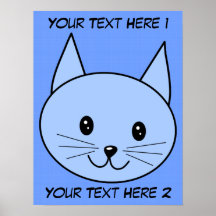Gato azul lindo posters