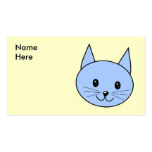Gato azul lindo tarjeta de negocio