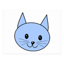 Gato azul lindo tarjeta postal