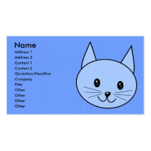 Gato azul lindo tarjetas de negocios