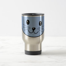 Gato azul lindo taza de café