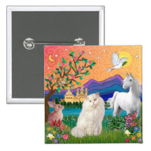 Gato blanco persa - tierra de la fantasía pins