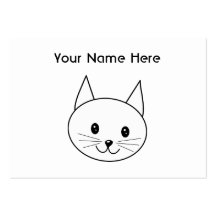 Gato blanco tarjetas de visita