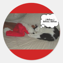Gato blanco y negro del gatito del navidad etiqueta