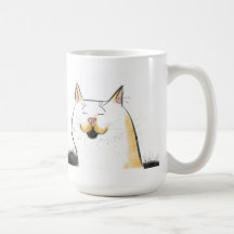 gato con el bigote tazas