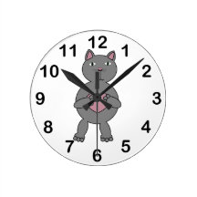 Gato con el corazón relojes