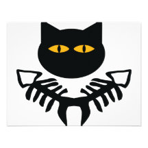 gato con el icono del hueso de pescados comunicados personalizados