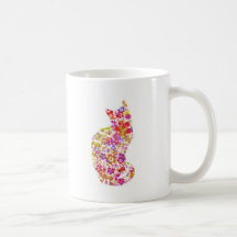 gato con la flor taza