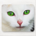 Gato con los ojos verdes Mousepad Alfombrillas De Ratones