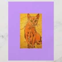 gato curioso fresco flyer a todo color