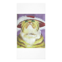 gato cursi tarjetas fotográficas personalizadas