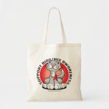 Gato de AIDS/HIV Bolsa De Mano