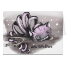 Gato de Cheshire - tarjeta de Alicia