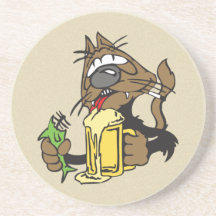 gato de consumición de la cerveza posavasos manualidades