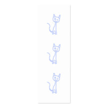 Gato de guiño lindo. Azul Plantilla De Tarjeta Personal