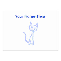 Gato de guiño lindo. Azul Tarjetas De Visita