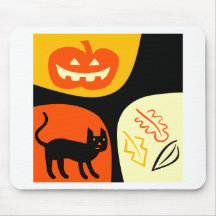 Gato de Halloween Alfombrillas De Raton