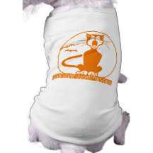 Gato de Halloween del vintage Camiseta De Mascota