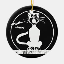 Gato de Halloween del vintage Ornamento De Reyes Magos