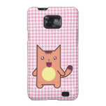 Gato de Kawaii Galaxy SII Fundas