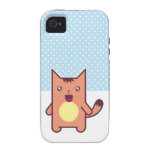 Gato de Kawaii iPhone 4/4S Carcasas