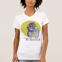Gato de la bicicleta camiseta