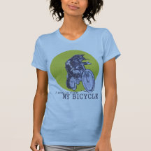 Gato de la bicicleta camisetas