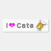 Gato de la concha (三毛猫) etiqueta de parachoque