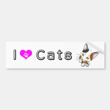 Gato de la concha (三毛猫) pegatina de parachoque