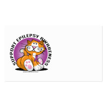 Gato de la epilepsia plantilla de tarjeta de visita