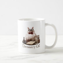Gato de la química (de reddit de los memes 9gag) taza de café
