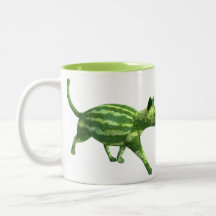 Gato de la sandía tazas de café