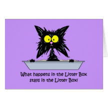 Gato de Litterbox Tarjeta