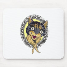Gato de risa alfombrillas de ratón