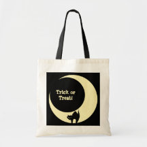 Gato de Scaredy en botín del caramelo de Halloween Bolsas