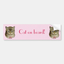 Gato de Tabby Pegatina De Parachoque