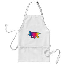 Gato del arco iris delantales