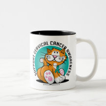 Gato del cáncer de cuello del útero taza