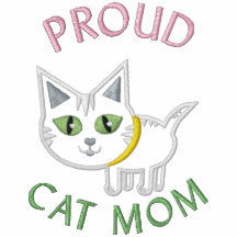 Gato del día de madre bordado