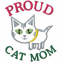 Gato del día de madre bordado polo bordado