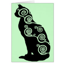Gato del estilo de Klimt Felicitación