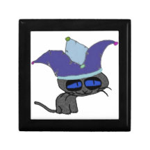 Gato del gatito del bufón cajas de regalo