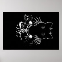 gato del gatito del caballero posters
